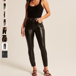 ABERCROMBIE CURVE LOVE VEGAN LEATHER SKINNY PANT